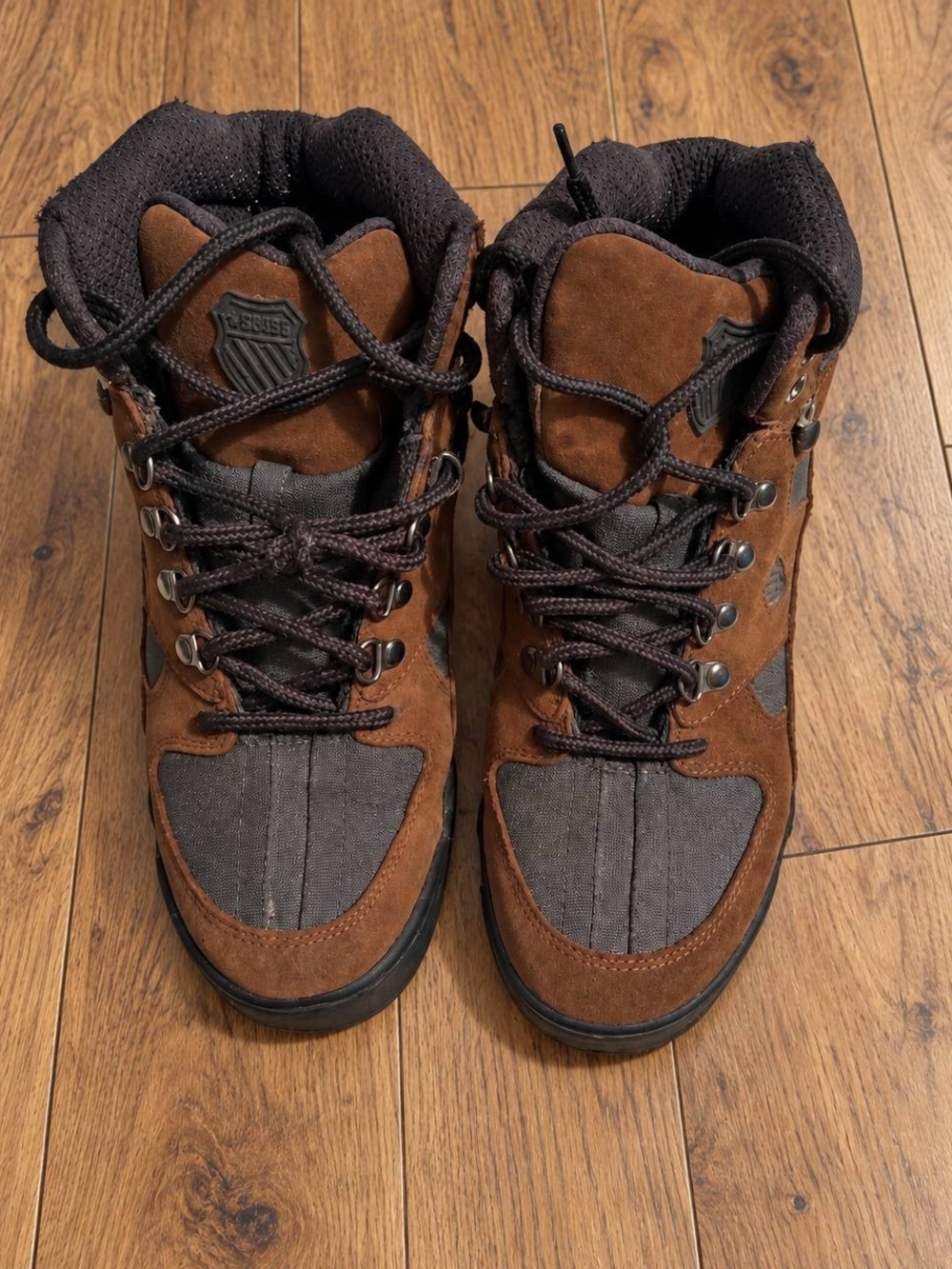 K-Swiss Unisex Brown Suede & Gray Outdoor Hiking Boots